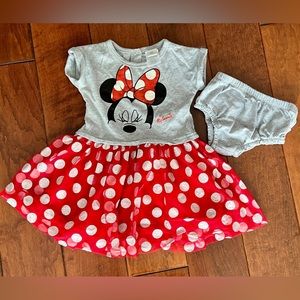 Disney Baby Girl Minnie Mouse Tutu dress Poka dot print Size 24 months